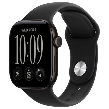 Apple Watch Series 12 (GPS) 42mm Black Aluminum Case with Black Sport Band - M/L (Pre-Order), , large