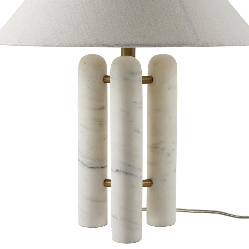 Four Hands Medici Table Lamp in Charcoal, White and Antique Brass, , large