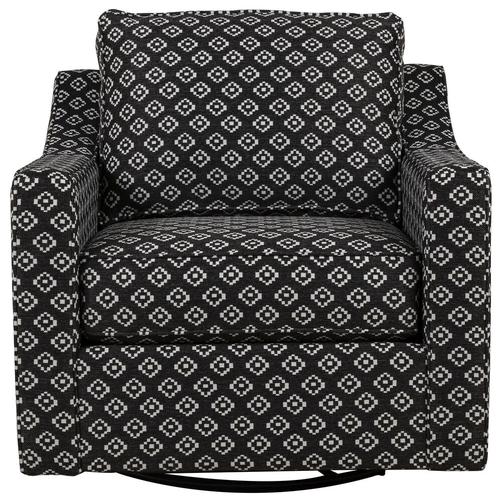 Fulton Home Wyandotte Swivel Chair in Charcoal Black, , large