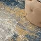 Nourison Twilight  5"6" x 8"6" Navy and Gold Area Rug, , large