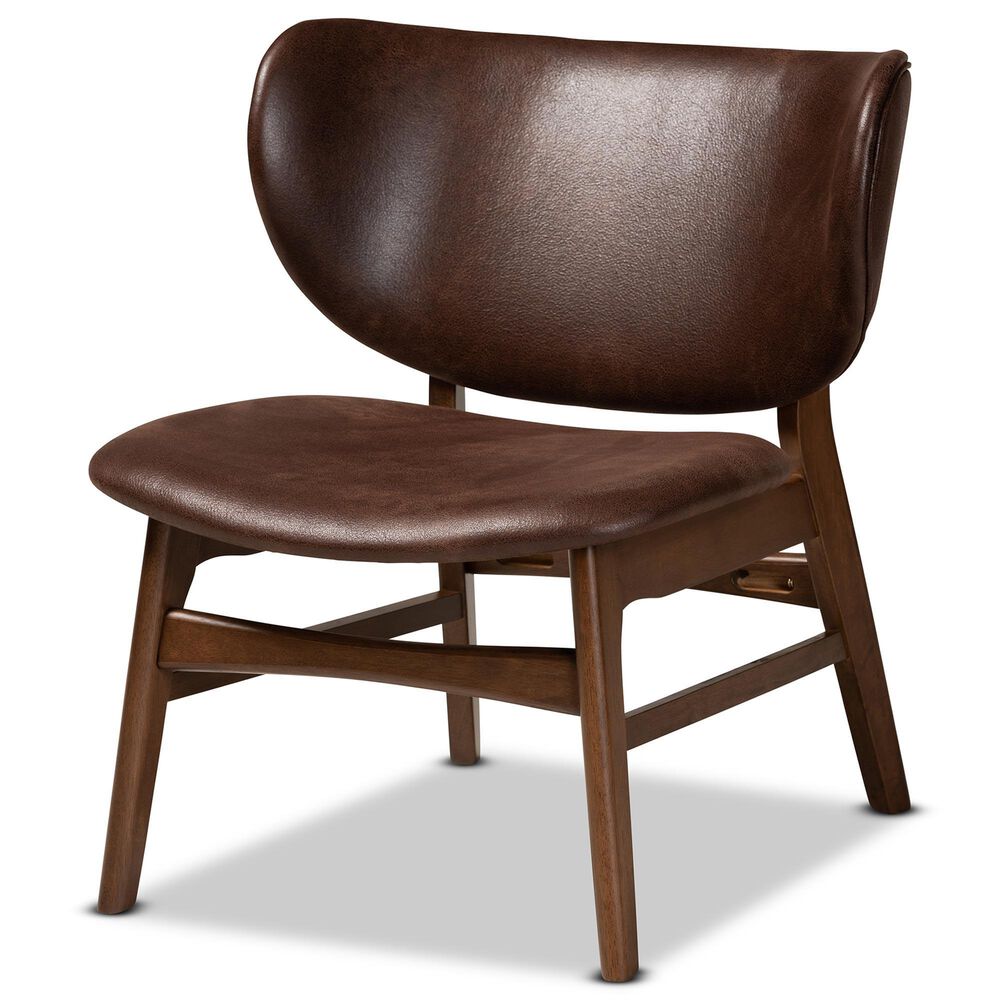 Baxton Studio Marcos Accent Chair in Dark Brown, , large