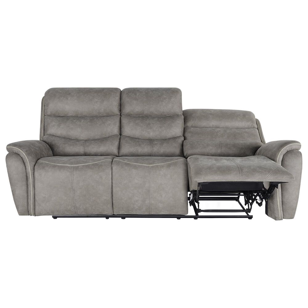 New Heritage Design Kamari Manual Reclining Sofa in Gray, , large