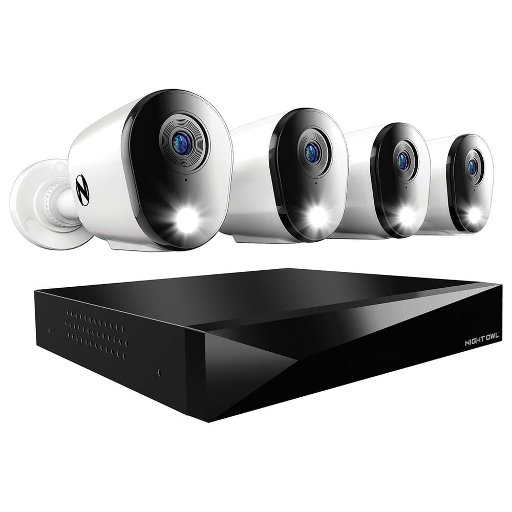 Night Owl 2-Way Audio 12 Channel DVR Security System with 1TB Hard Drive and 4 Wired 2K Deterrence Cameras, , large