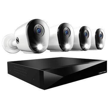 Night Owl 2-Way Audio 12 Channel DVR Security System with 1TB Hard Drive and 4 Wired 2K Deterrence Cameras, , large