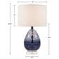 Hampton Park Borel Ombre Glass Table Lamp in Plated Silver and Dark Blue, , large