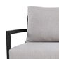 Hearth and Haven Modern Outdoor Bench Sofa with Cast Silver Cushion in Ember Black, , large