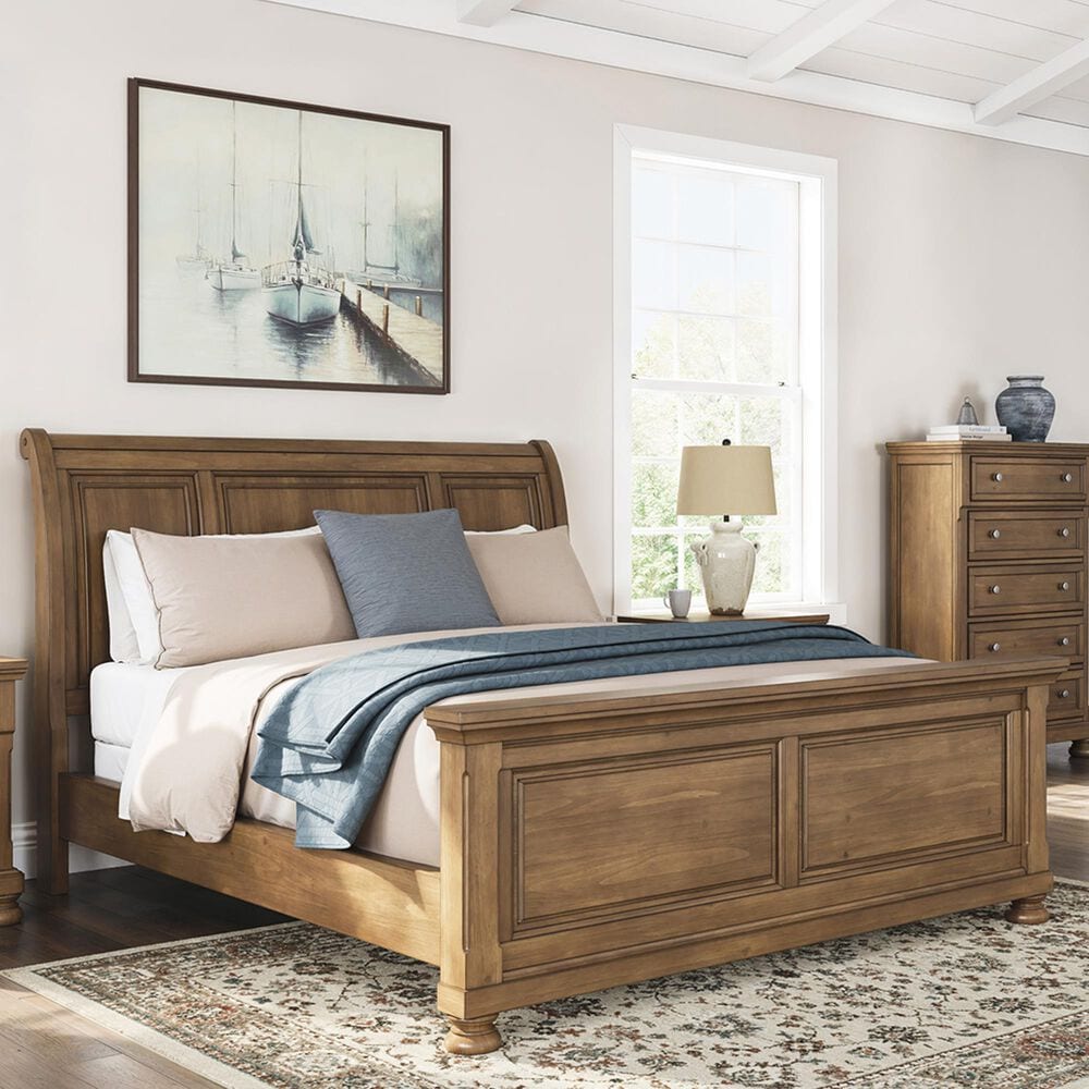 Ashley Feddinger California King Sleigh Bed in Chestnut Brown, , large