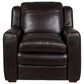 Bordeaux & Co Leather Accent Chair in Berlin Dark Brown, , large