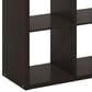 HOMLUX 6-Cube Reversible Open Back Bookshelf in Dark Oak, , large