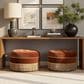 Jennifer Taylor Home Yolanda Standard Ottoman in Burnt Orange and Gold, , large