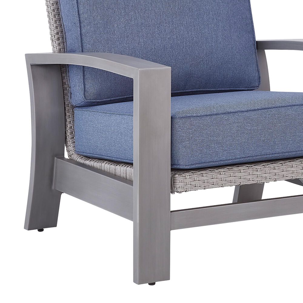 Ashley Half Moon Beach Patio Spring Rocker Lounge Chair in Gray, , large