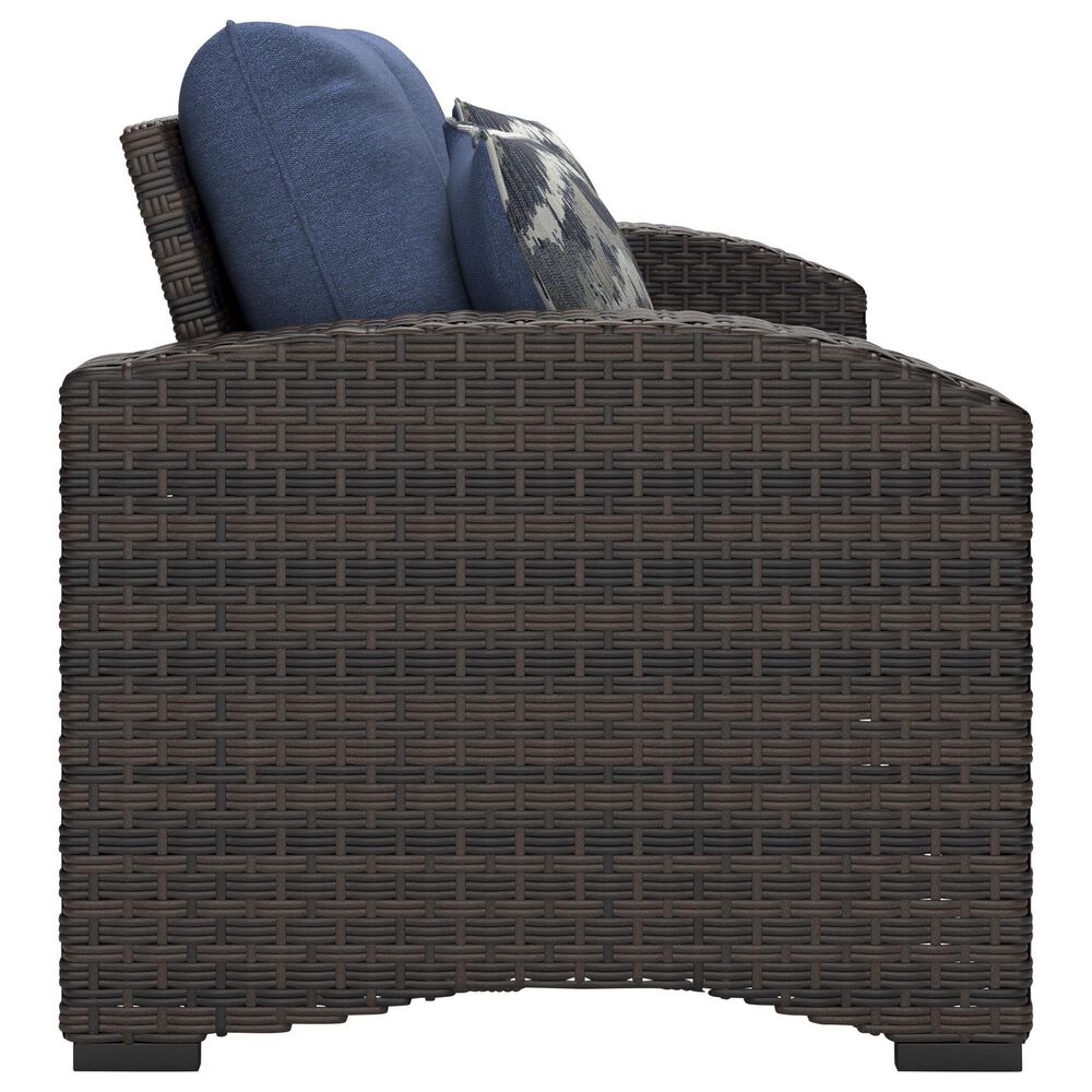 Ashley Windglow Patio Loveseat in Brown, , large
