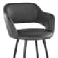 Lumisource Margarite Barstool with Grey Cushion in Black (Set of 2), , large