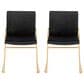 LumiSource Dutchess Side Chair with Black Velvet Cushion in Gold (Set of 2), , large