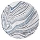 Safavieh Craft CFT843M 6"7" Round Blue and Grey Area Rug, , large