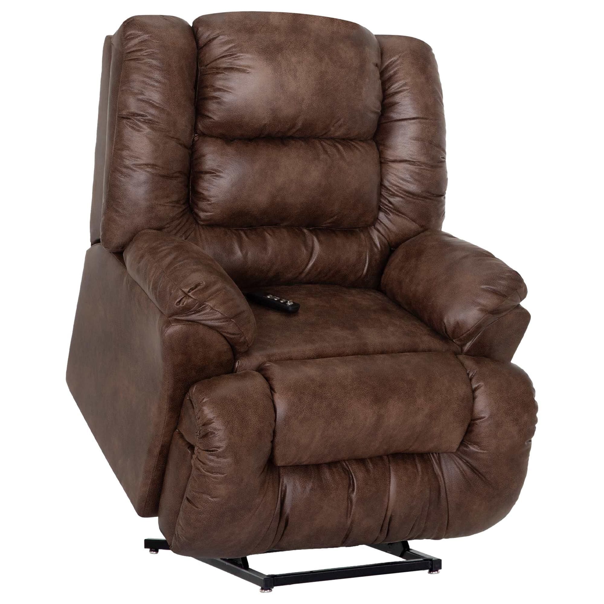 Moore Furniture Stockton Power Lift Recliner in Cash Tobacco NFM
