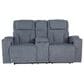 Ashley Forest Lake Power Reclining Loveseat in Steel, , large
