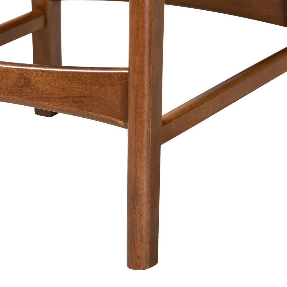 Baxton Studio Katya Counter Stool with Sand Cushion in Walnut Brown (Set of 2), , large