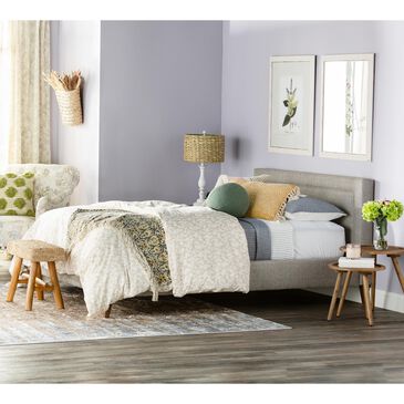 Jonathan Louis Stratus Queen Platform Bed in Zuri Pewter Gray Upholstery, , large