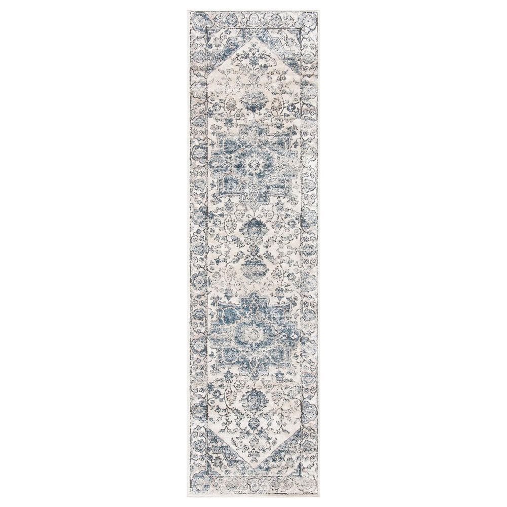 Safavieh Oregon 2"2" x 8" Ivory and Blue Runner, , large