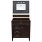 James Martin Vanities Brittany 30" Single Bathroom Vanity in Burnished Mahogany with 3 cm Charcoal Soapstone Quartz Top and Rectangle Sink, , large