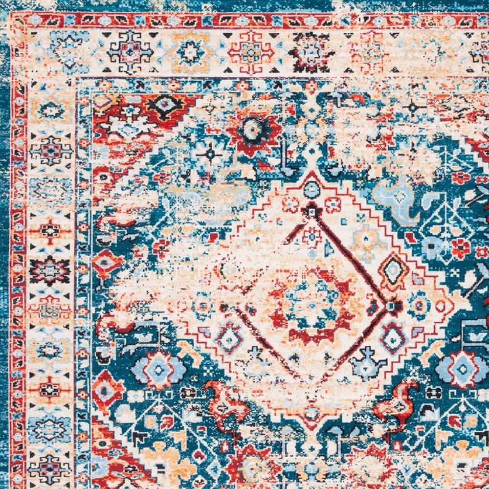 Safavieh Riviera 5&#39;5&quot; x 7&#39;7&quot; Blue and Gold Area Rug, , large