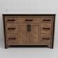 Lexora Home Ziva 48" Single Bathroom Vanity in Rustic Barnwood with 2 cm White Cultured Marble Top and Rectangular Sink, , large