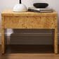 Modway Hudson 1 Drawer Burl Wood Nightstand in Natural, , large