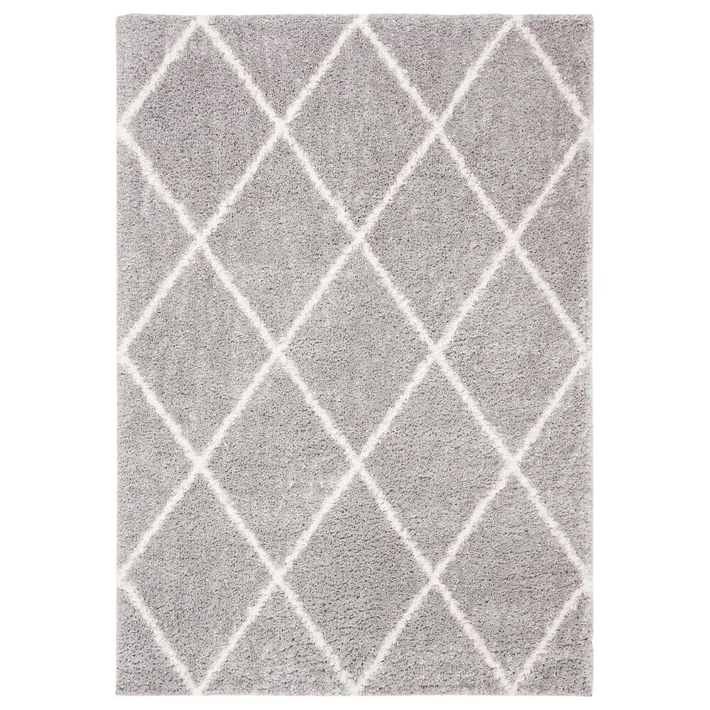 Safavieh Parma Shag PMA515G 6" x 9" Grey and Cream Area Rug, , large