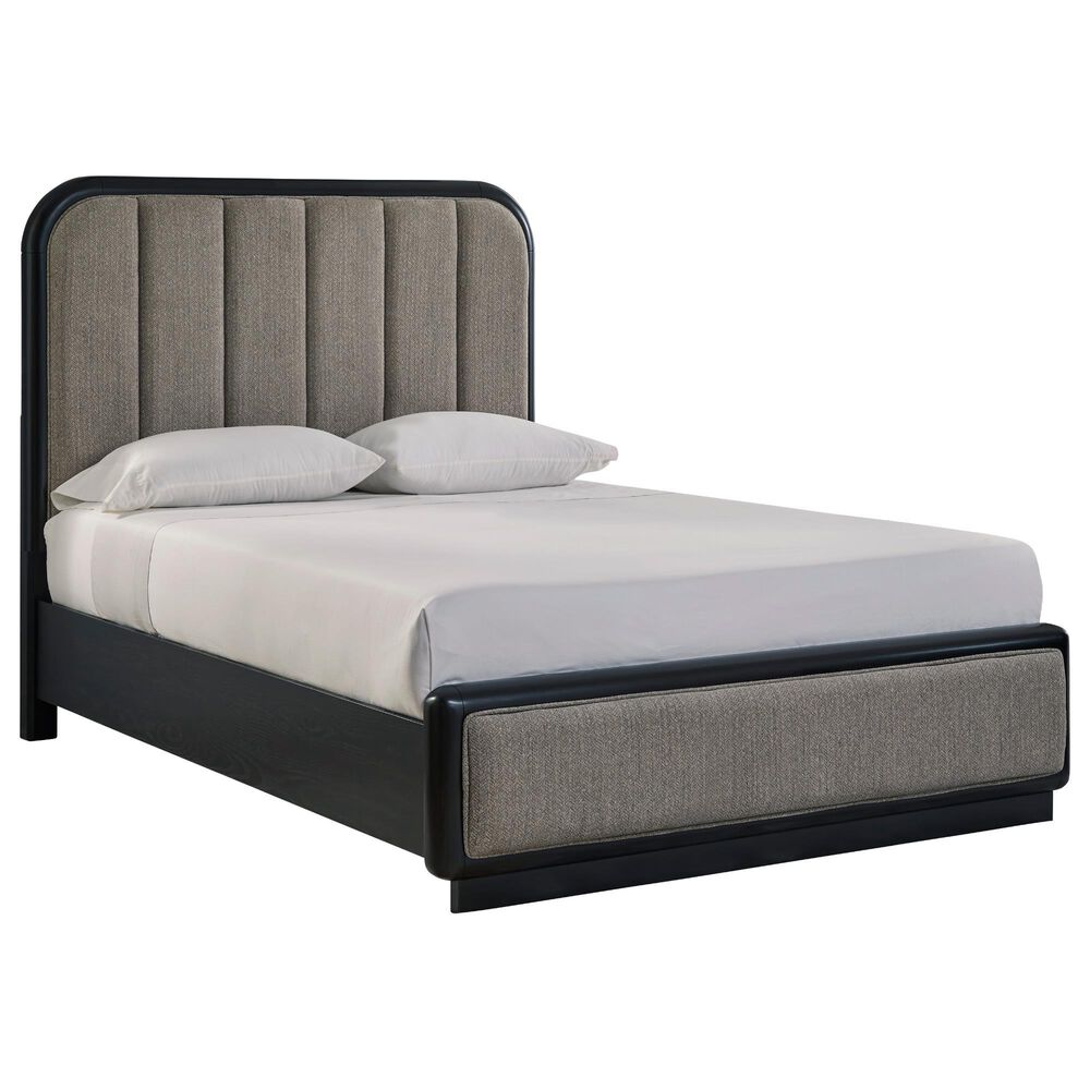 Millenium Rowanbeck Queen Upholstered Panel Bed in Black Finish, , large