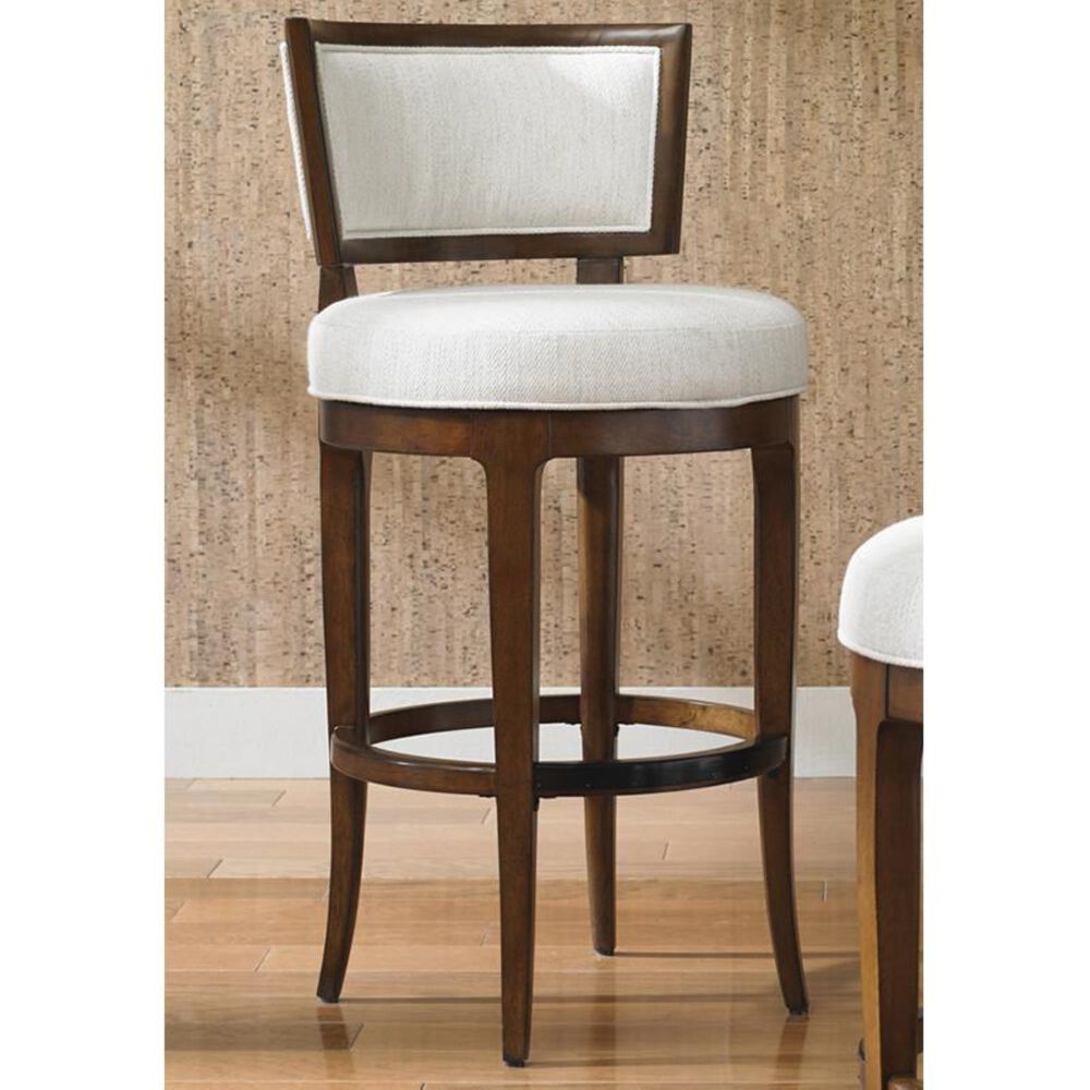 Tommy Bahama Home Island Fusion Macau Swivel Counter Stool in Dark Walnut, , large