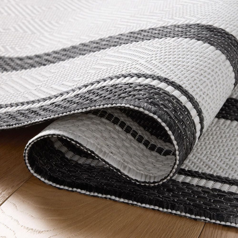 Loloi Easton Onyx and Ivory 2&#39;3&quot; x 3&#39;9&quot; Indoor/Outdoor Area Rug, , large