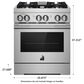 JennAir Rise 30" Dual-Fuel Professional Range in Stainless Steel, , large