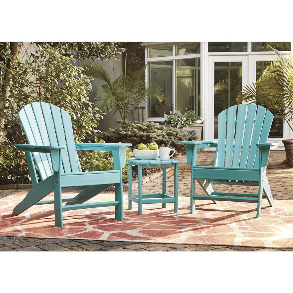 Ashley Sundown Treasure Rectangular End Table in Turquoise, , large