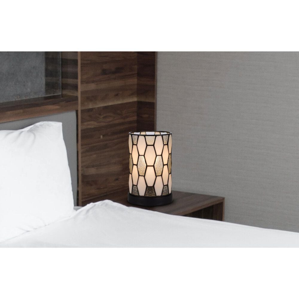 Cal Lighting 9" Tiffany Accent Lamp in Black, , large