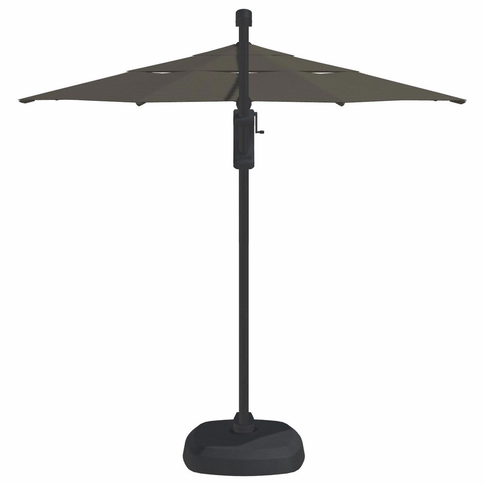 Garden Party Starlux AKZ Plus 11" Octagon Cantilever Umbrella with Black Base in Latitude Gray, , large