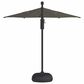 Garden Party Starlux AKZ Plus 11" Octagon Cantilever Umbrella with Black Base in Latitude Gray, , large