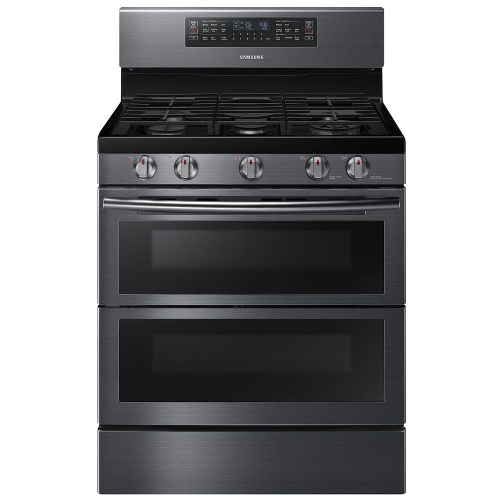 Samsung 5.8 Cu. Ft. Freestanding Gas Double Oven Range in Black Stainless Steel, , large