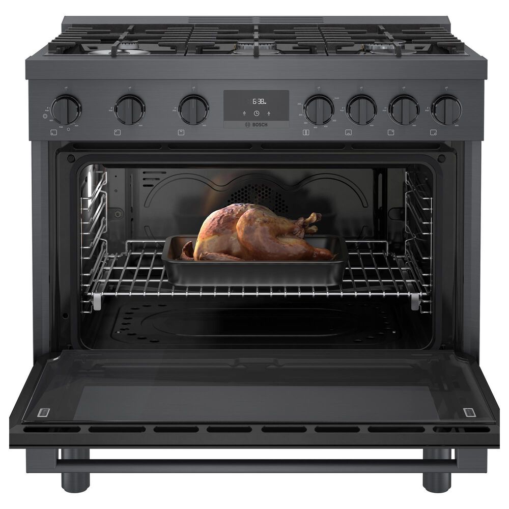 Bosch 36&quot; Freestanding Gas Range in Black Stainless Steel, , large