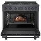 Bosch 36" Freestanding Gas Range in Black Stainless Steel, , large