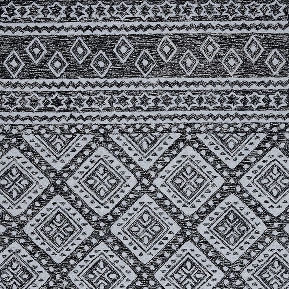 Safavieh Micro-Loop Southwestern 2&#39;3&quot; x 9&#39; Black and Ivory Runner, , large