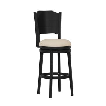 The Monday Company Clarion Swivel Bar Height Stool in Black and Greige, , large
