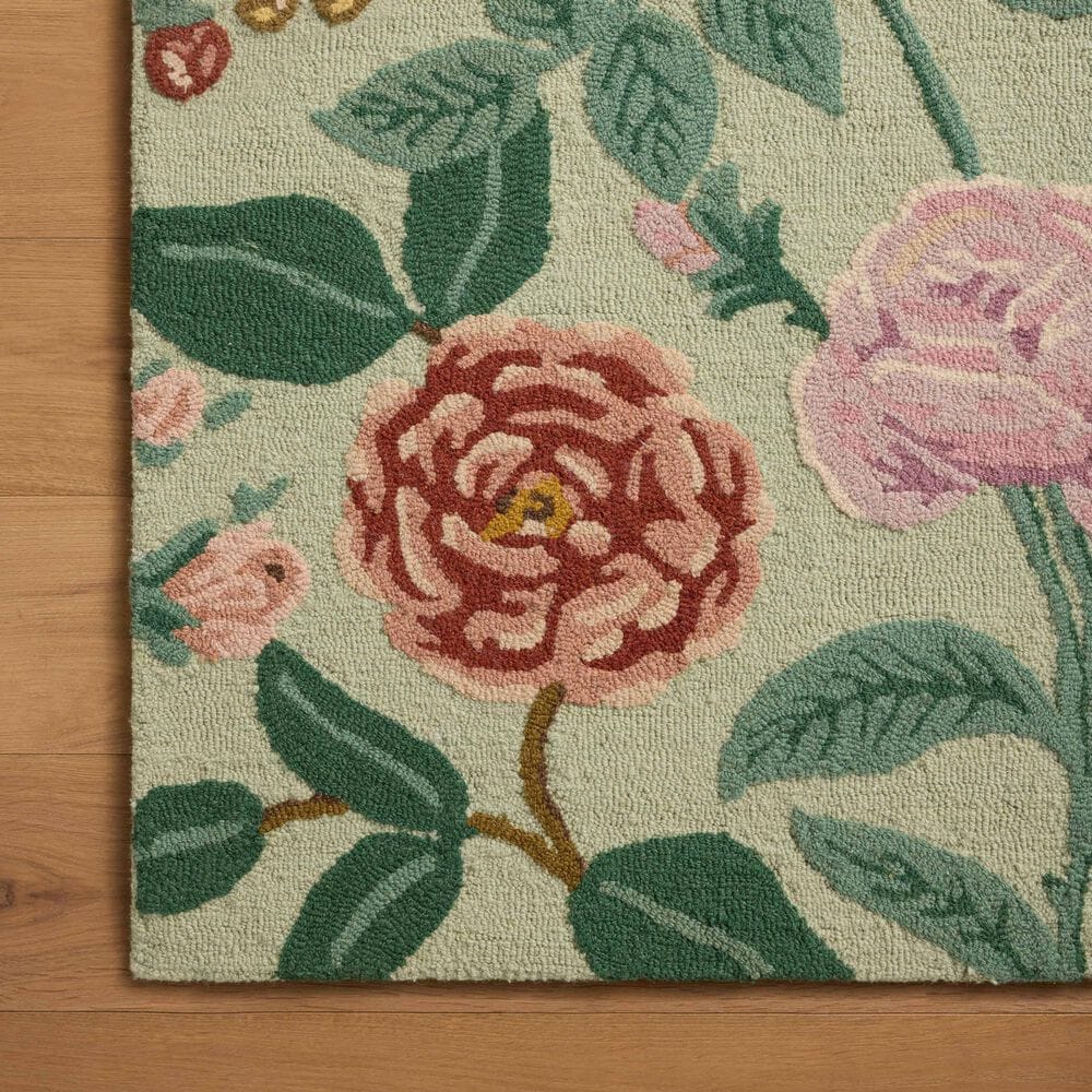 Rifle Paper Co. x Loloi Highgrove Mint 5&#39; x 7&#39;6&quot; Area Rug, , large