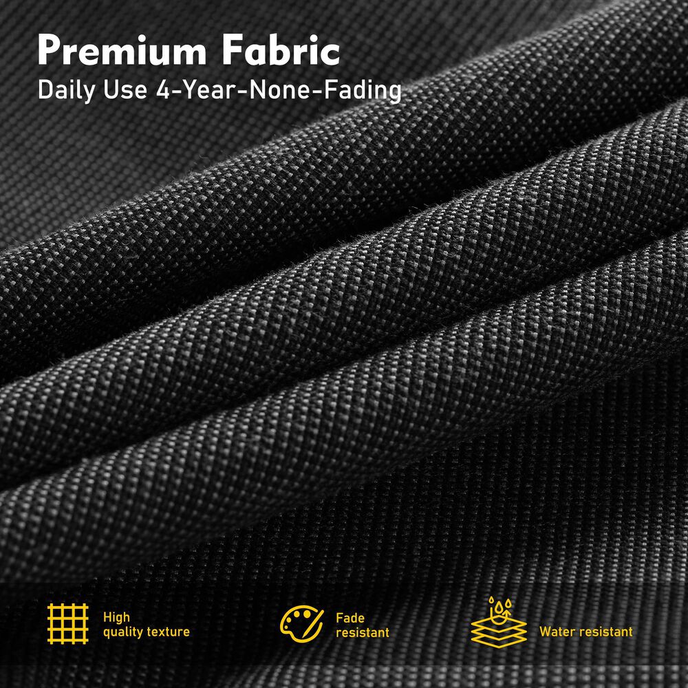 HOMLUX 6-Piece Patio Conversation Set with Coffee Table in Black, , large