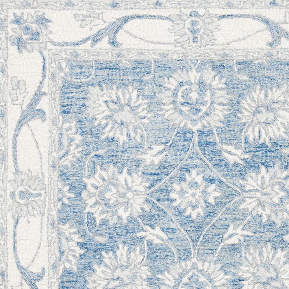 Safavieh Micro-Loop MLP536M 2&#39;3&quot; x 7&#39; Blue and Ivory Runner, , large