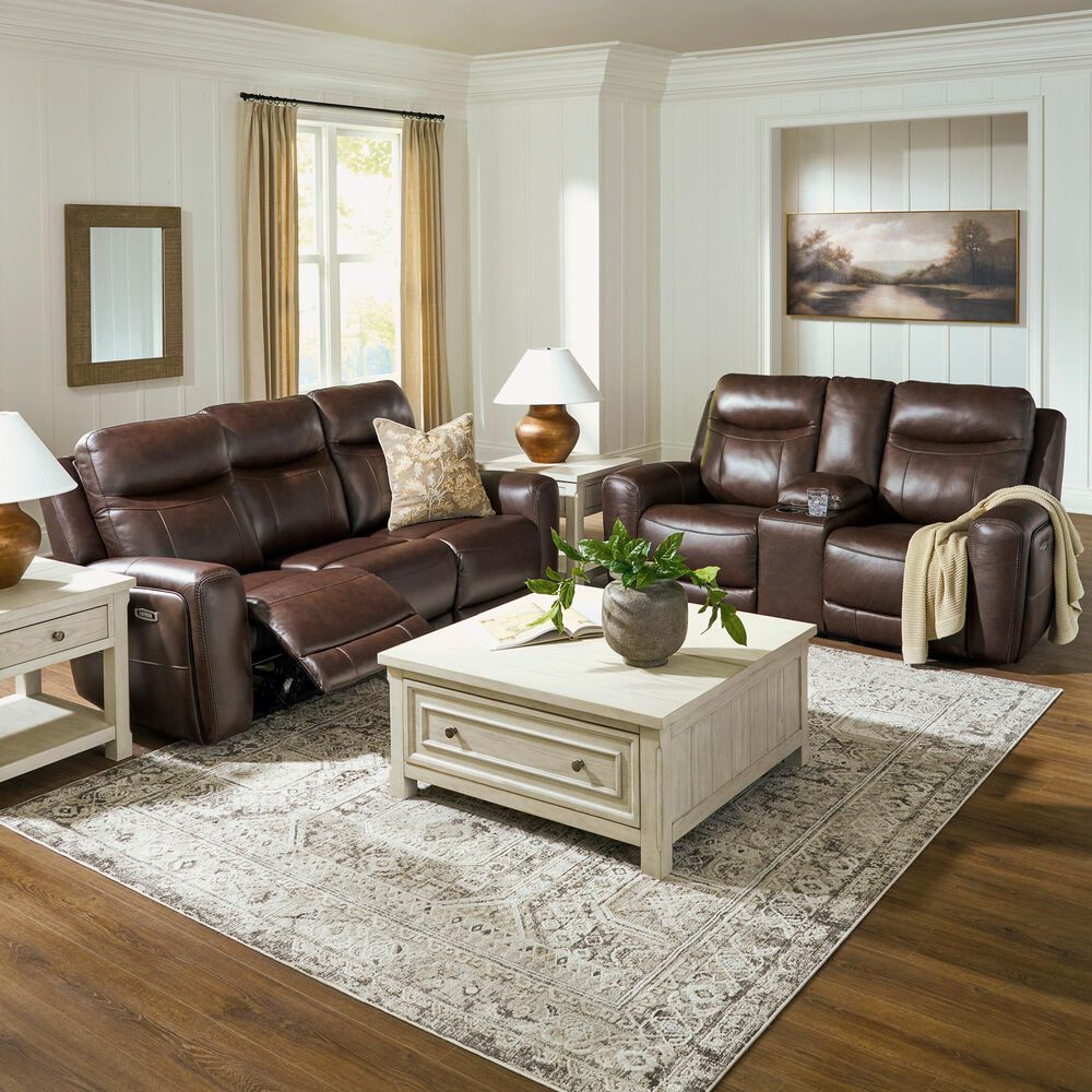 Ashley Gravier Power Reclining Sofa with Adjustable Headrest in Cordova, , large