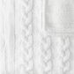 Peacock Alley Cozy Cable Knit Throw Blanket in White, , large