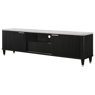 Crown Mark Britany 79" TV Stand in Black, , large