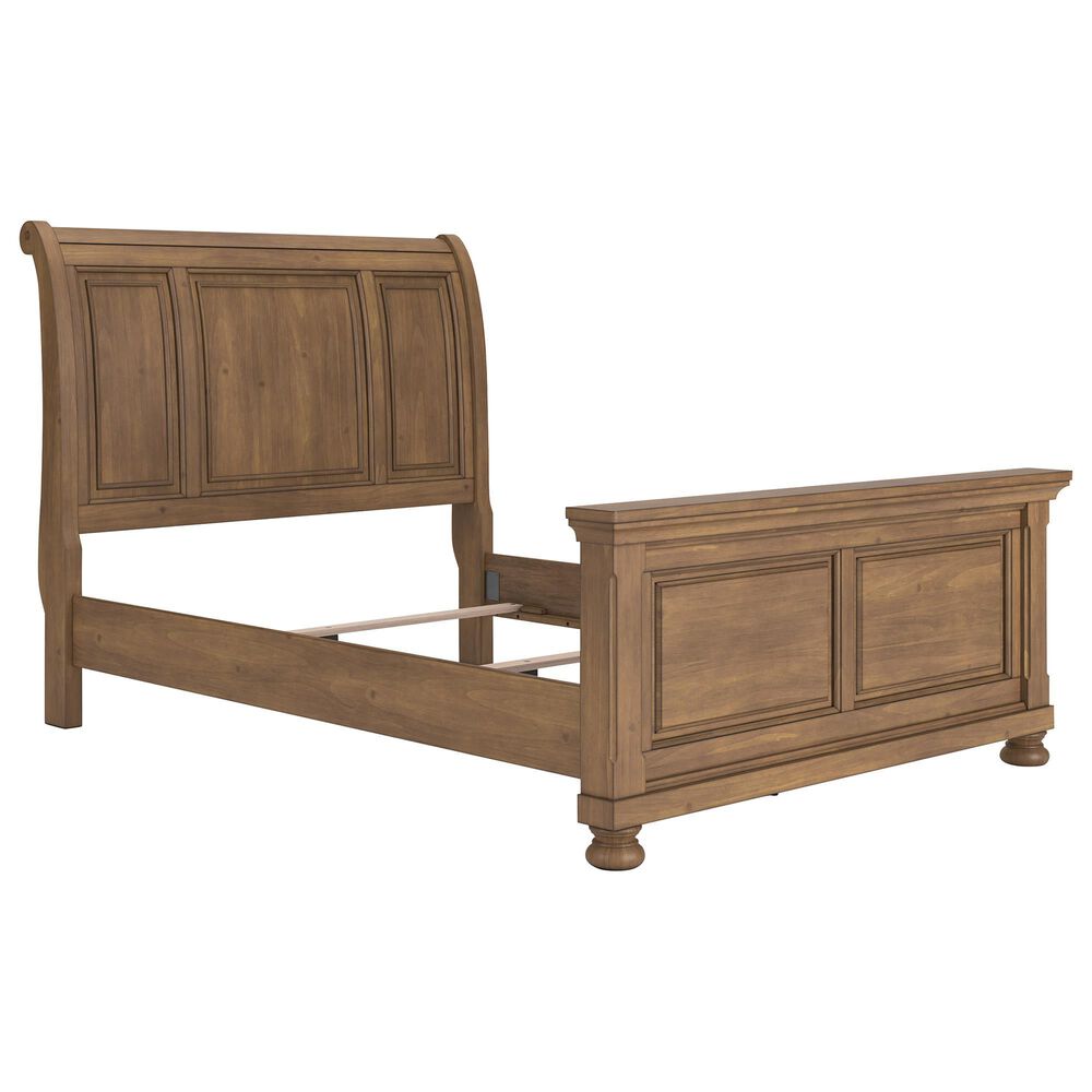 Ashley Feddinger Queen Sleigh Bed in Chestnut Brown, , large