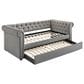 Crown Mark Ellie Daybed with Trundle in Gray, , large